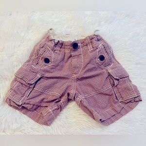 babyGap 12-18 Months Red & Blue Cargo Shorts Adjustable Boys